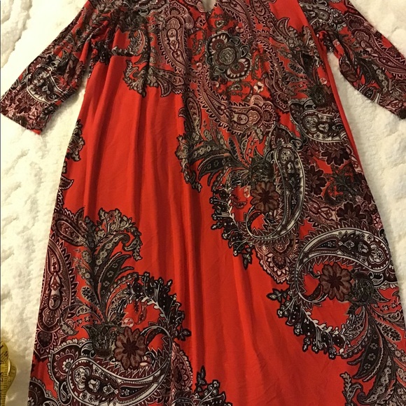Paisley Red Dress - Picture 11 of 11